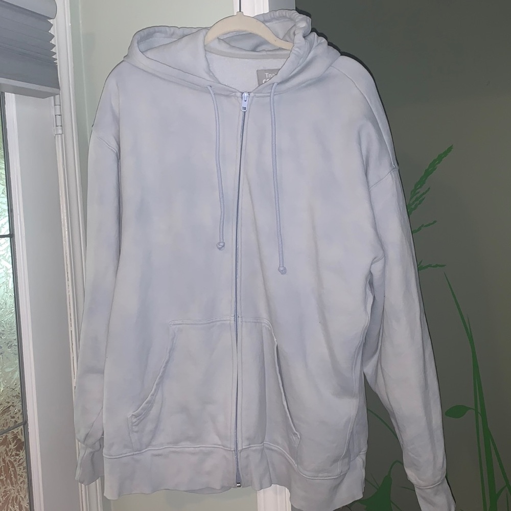 Last price 🤍TNA cloud tie dye blue cozy fleece